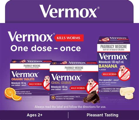 Buy Vermox Orange Worming Tablets 6 Pack Online at Chemist Warehouse®