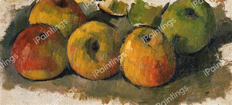 Five Apples Painting by Paul Cezanne Reproduction | iPaintings.com