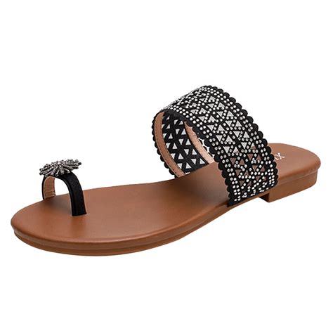 YUHAOTIN Dearfoam Slippers Sandals Sandals with Crystal Summer Platform ...