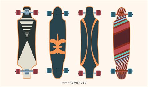 Longboarding Vector Set Vector Download