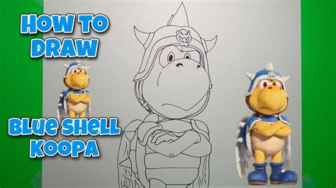 HOW TO DRAW BLUE SHELL KOOPA | The Super Mario Bros Movie | Step-by ...