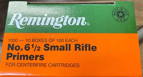 Remington Small Rifle Primers #6-1/2 Box of 1000 (10 Trays of 100 ...