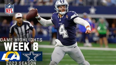 Los Angeles Rams vs. Dallas Cowboys Game Highlights | NFL 2023 Week 8 ...