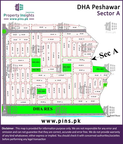 Layout plan / Siteplan Map of Sector A DHA Peshawar Nasir Bagh Road ...