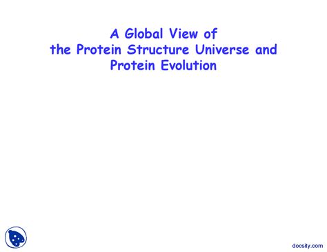 Protein Evolution - Health - Lecture Slides - Docsity