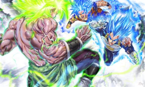 5000x3000 Broly Vs Goku and Vegeta Wallpaper Background Image. View ...