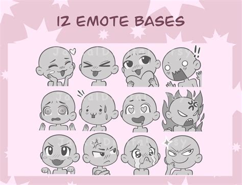 Chibi Base Twitch Emotes / Discord Icons / Customize Emotes / Create ...