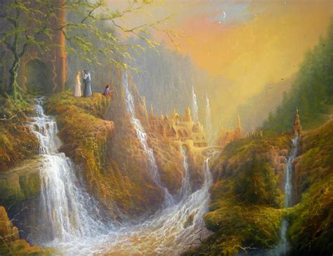 Rivendell Wisdom Of The Elves. Painting by Joe Gilronan