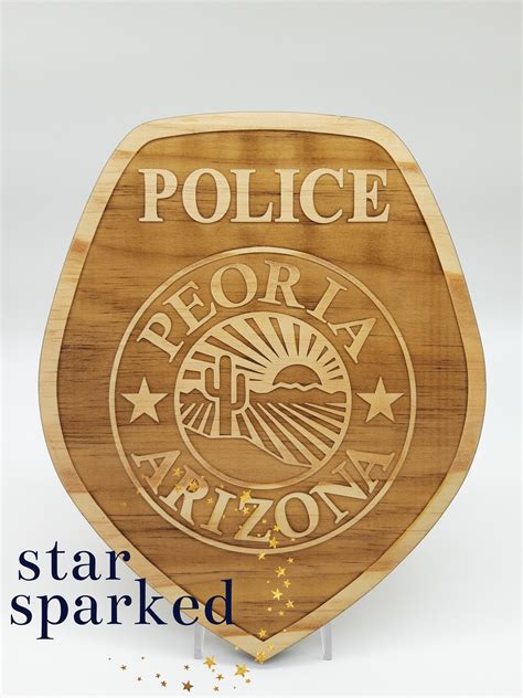 Peoria AZ Police Department Patch Plaque Police Academy | Etsy