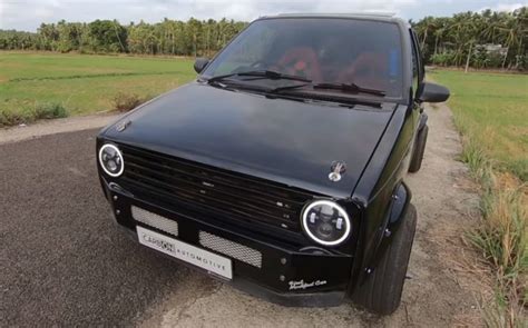 Maruti 800 Modified With A Wide-Body Kit And Fancy Interior