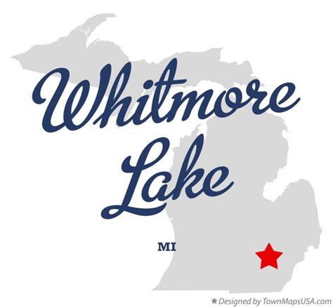 Map of Whitmore Lake, MI, Michigan