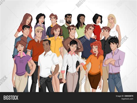 Group Cartoon Business People Vector & Photo | Bigstock