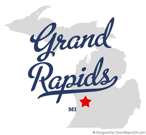 Map of Grand Rapids, MI, Michigan