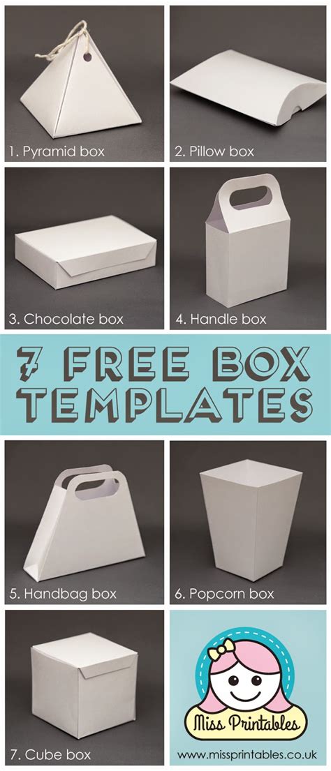 Miss Printables: Blank box templates - freebie!