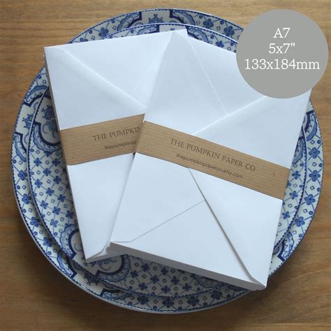 25 5x7 wedding envelopes A7 envelopes white for invitations