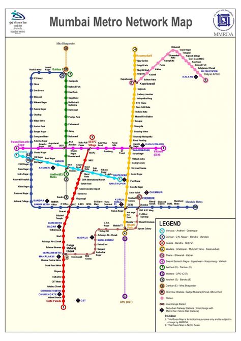 Mumbai Metro Map All Lines