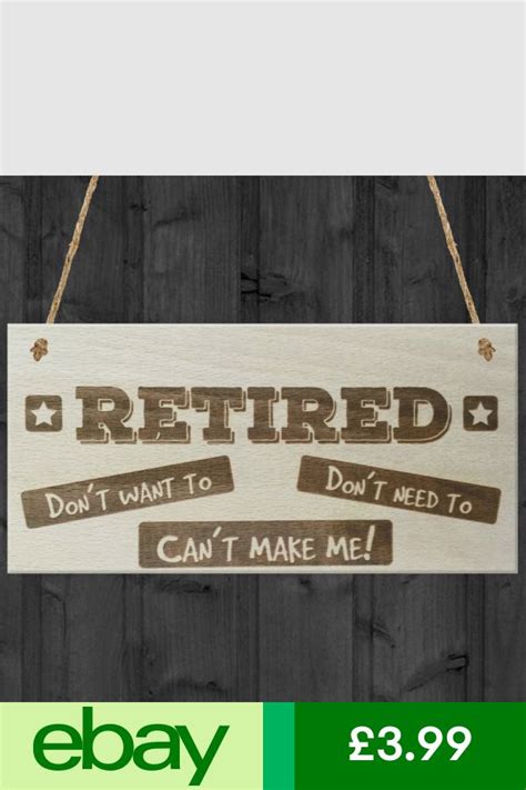 Plaques & Signs Home, Furniture & DIY #ebay | Funny retirement gifts ...