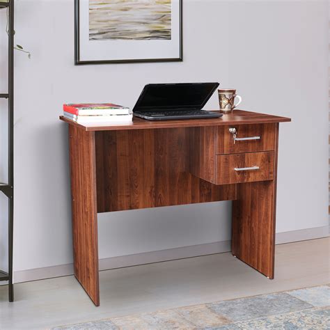 Buy Simply Engineered Wood Study Table in Walnut Colour Online at Best ...