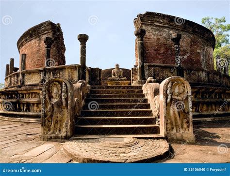 Ancient Polonnaruwa temple stock photo. Image of buddhism - 25106040