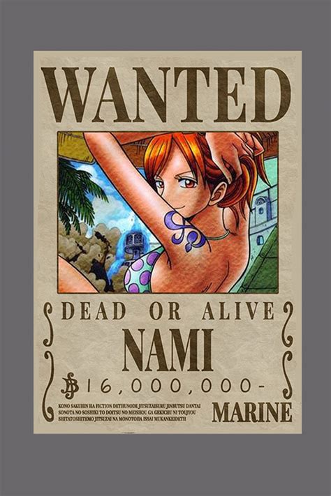 Nami Real Wanted Poster