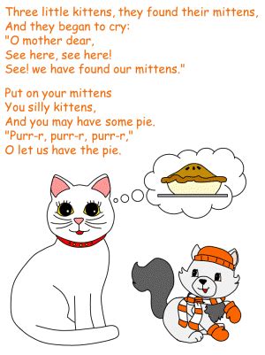 Three Little Kittens poem