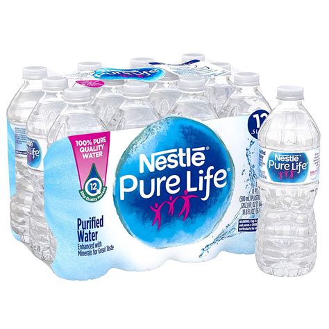 Nestle Pure Life Purified Water, 16.9 fl oz. Plastic Bottles (12 count ...