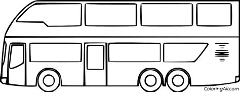 Easy Double Decker Bus Coloring Page - ColoringAll