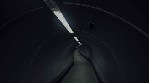 tunnel, underground, dark, light, 4k HD Wallpaper