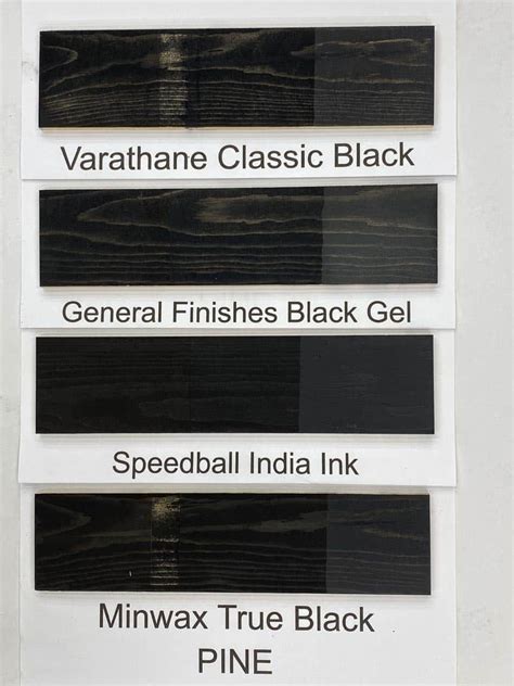 Black Wood Stain Color Comparison Test - The Handyman's Daughter