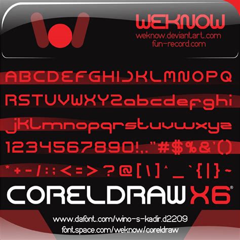 Coreldraw Font | Designed by weknow