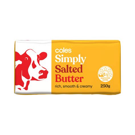 Buy Coles Simply Salted Butter 250g | Coles