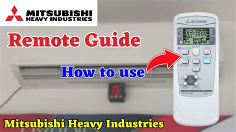 Mitsubishi AC Remote Demo ⚡ How to Use Mitsubishi Air Conditioner ...