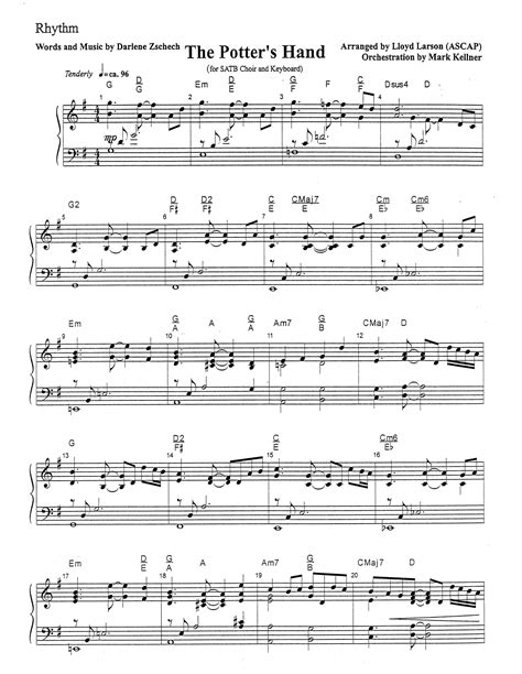 The Potter's Hand - Rhythm by Mark Kellner Sheet Music for Choir ...