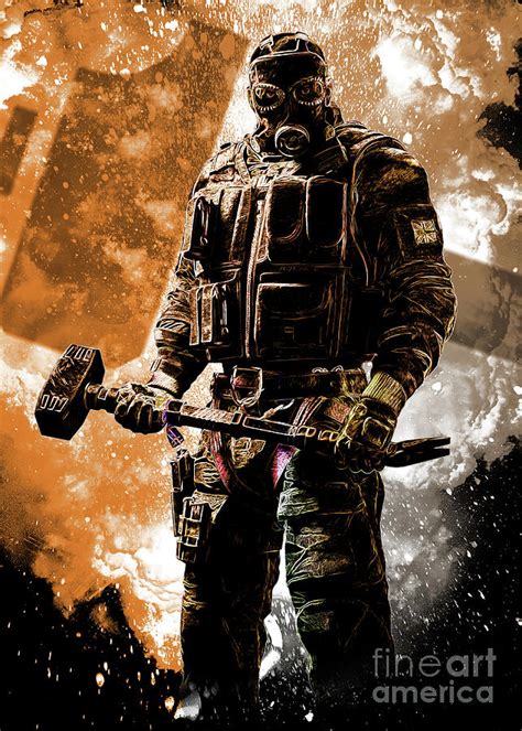 Rainbow Six Siege Sledge Digital Art by Long Jun