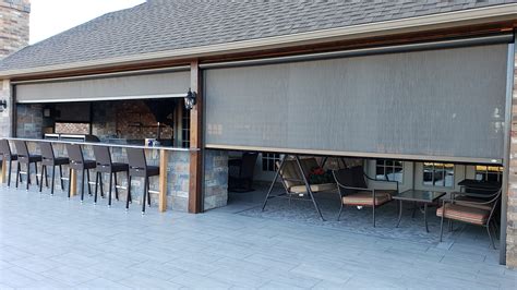 Motorized Patio Screens & Retractable Shades | Sunset Outdoor ...