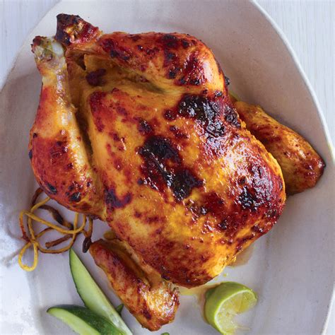 Tandoori-Marinated Chicken with Cucumber, Lime, and Chiles