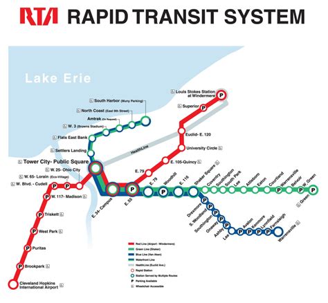 Transit Maps: Official Map: Rapid Transit of Cleveland, Ohio, 2012