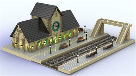 LEGO MOC Train Station by legoalfactotum | Rebrickable - Build with LEGO