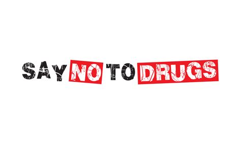 Say No To Drugs text design vector isolated on white background ...