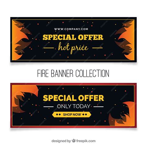 Free Vector | Flat design fire banner