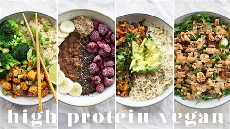 HIGH PROTEIN VEGAN MEALS | 5 Recipes = 173g Protein - DailyVeganLife.com