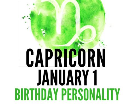 January 1 Zodiac Birthday Personality | astroligion.com