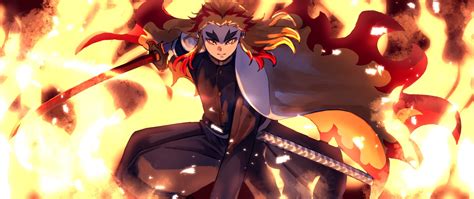 2560x1080 Resolution Kyojuro Rengoku From Demon Slayer 2560x1080 ...