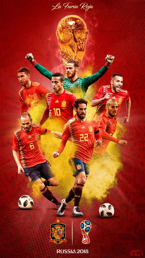 Spain World Cup 2018 Phone Wallpaper by GraphicSamHD on DeviantArt