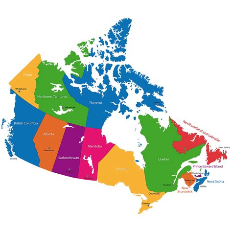 Canada Map States And Capitals - Rosa Wandie