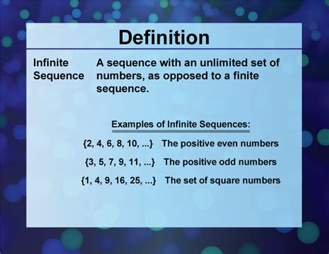 Definition--Sequences and Series Concepts--Infinite Sequence | Media4Math