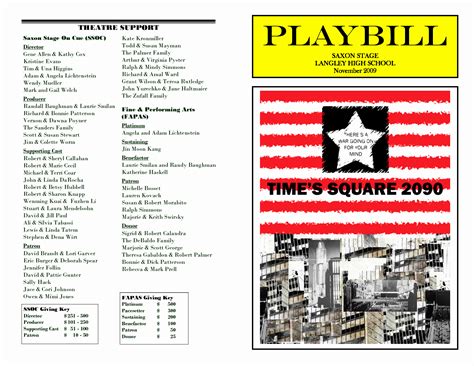 Playbill Template Free Google Docs