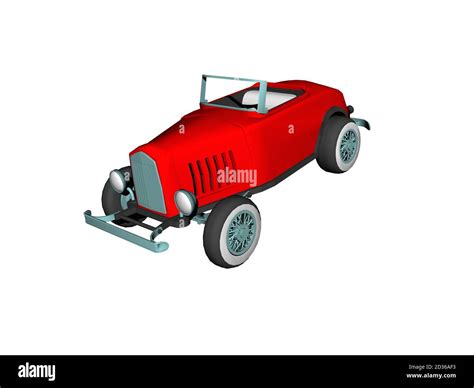 red classic car as a convertible Stock Photo - Alamy