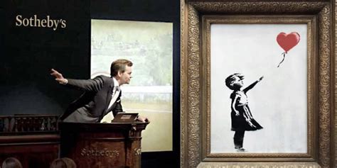 Banksy Painting Auto-Destructs At Auction - OK WASSUP!