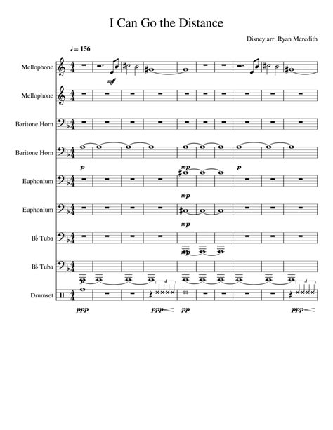 I Can Go the Distance - Disney Horn Line Arrangement Sheet music for ...